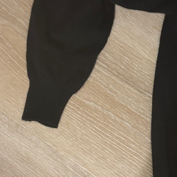 Men's Cashmere Black 1/4 Zip Sweater - Picture 4 of 5